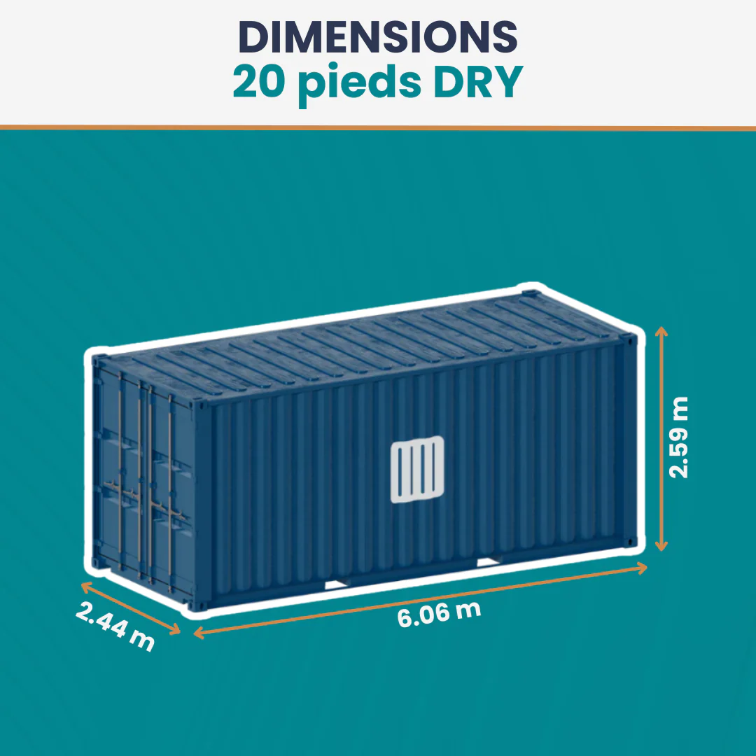 Container maritime 20 pieds DRY – ex 1er voyage 6