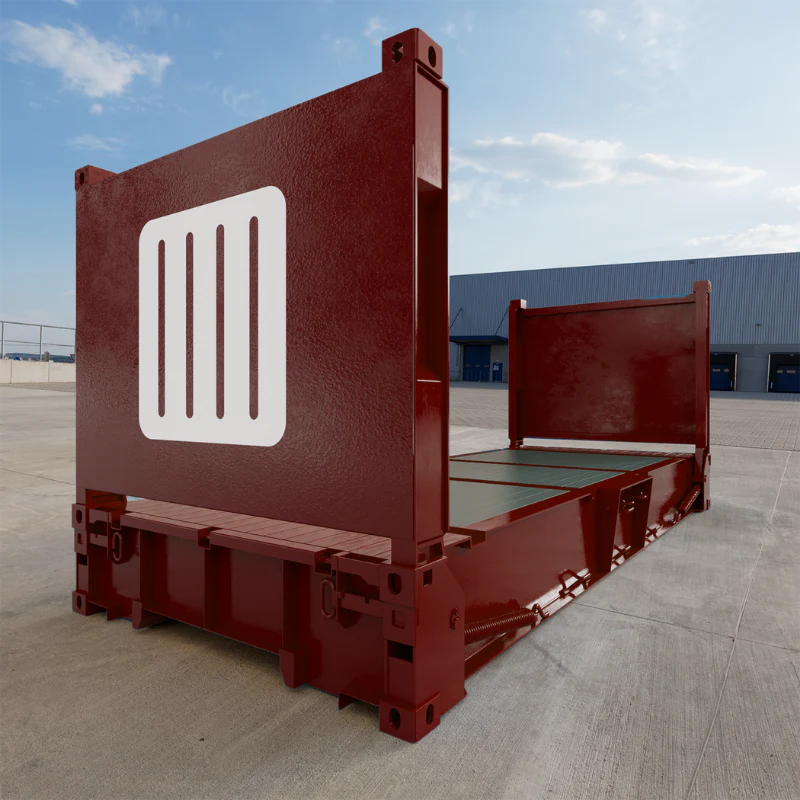 Container maritime 20 pieds Flat Rack d’occasion 2