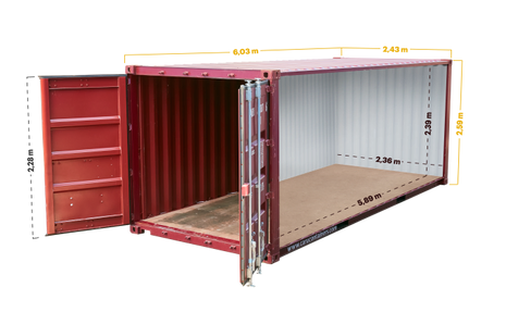 Container maritime 20 pieds standard d’occasion certifié CSC 3