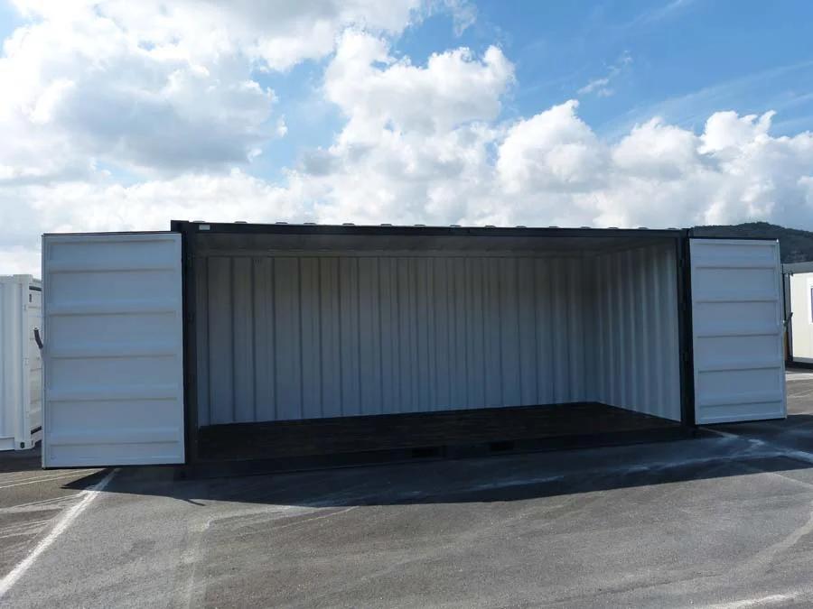 Container Open Side 20 pieds noir – Accès latéral intégral 4