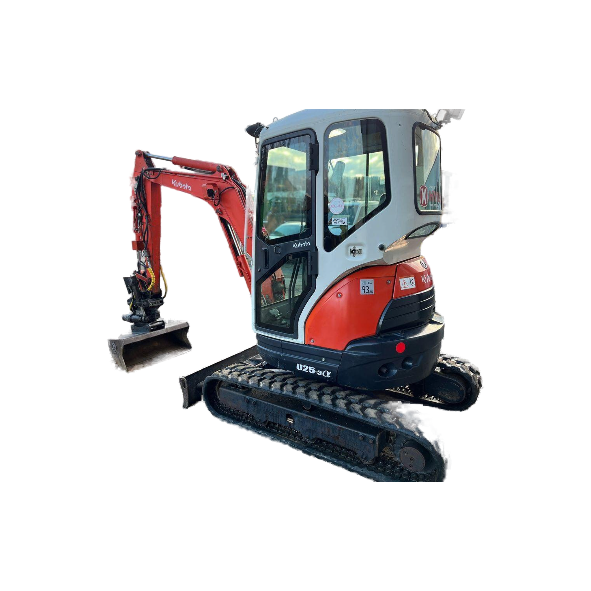 Kubota U25-3EU+3 Godets-Mini-pelle 2,5 t avec remorque