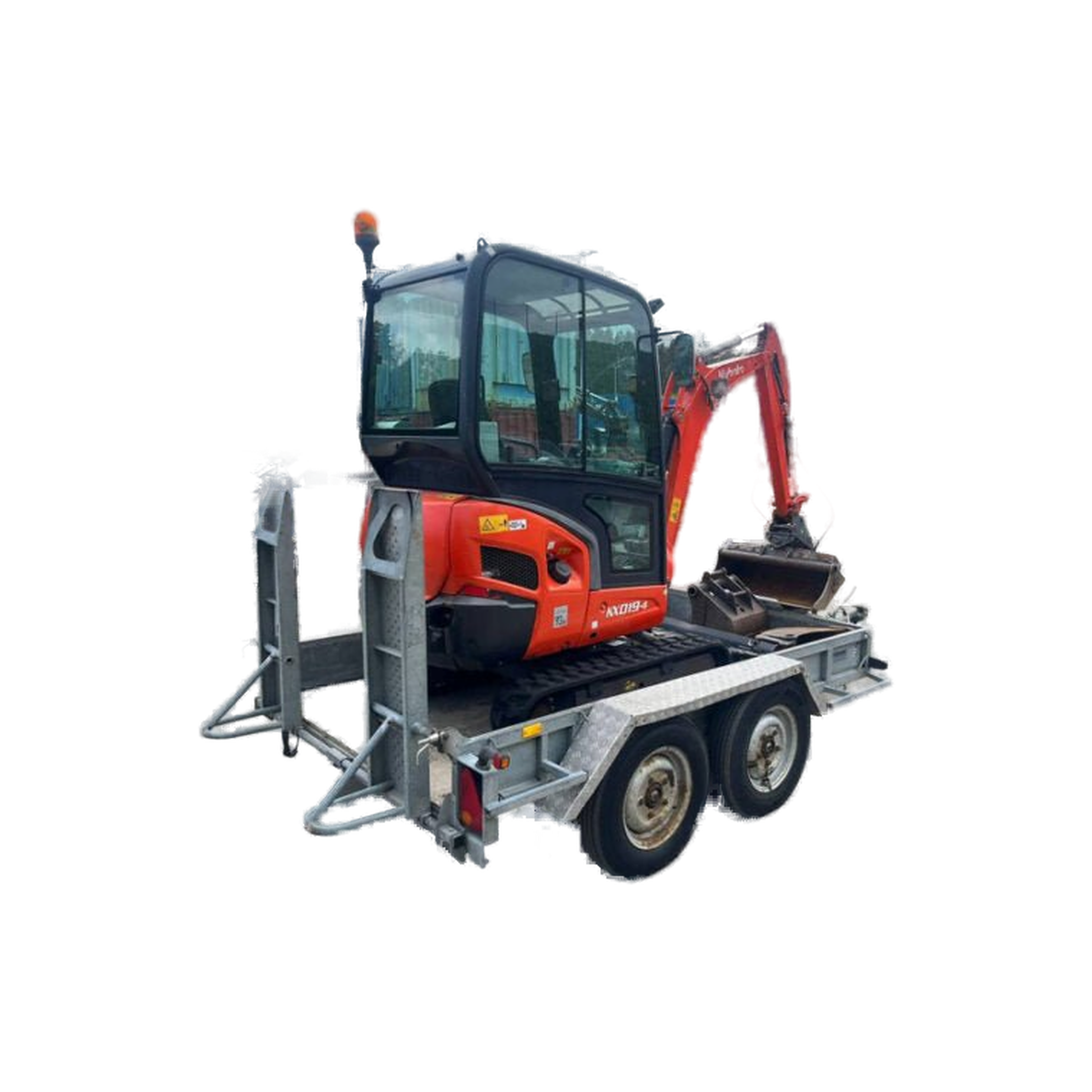 Kubota KX019-4 + remorque – Mini-pelle complète – Occasion 2016 – Matériel BTP révisé