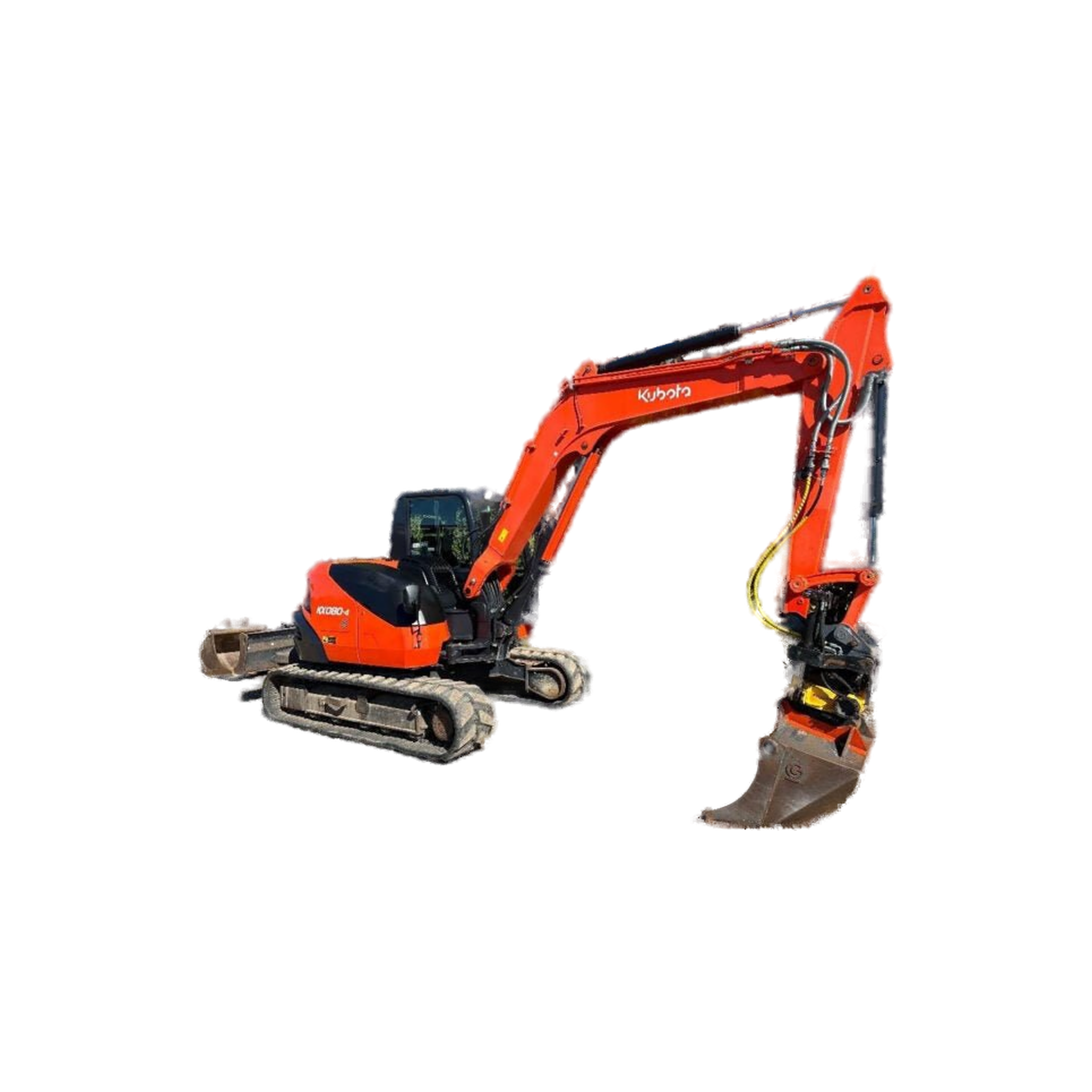 Kubota KX080-4 + 3 Godets et ENGCON-Mini-pelle 8T