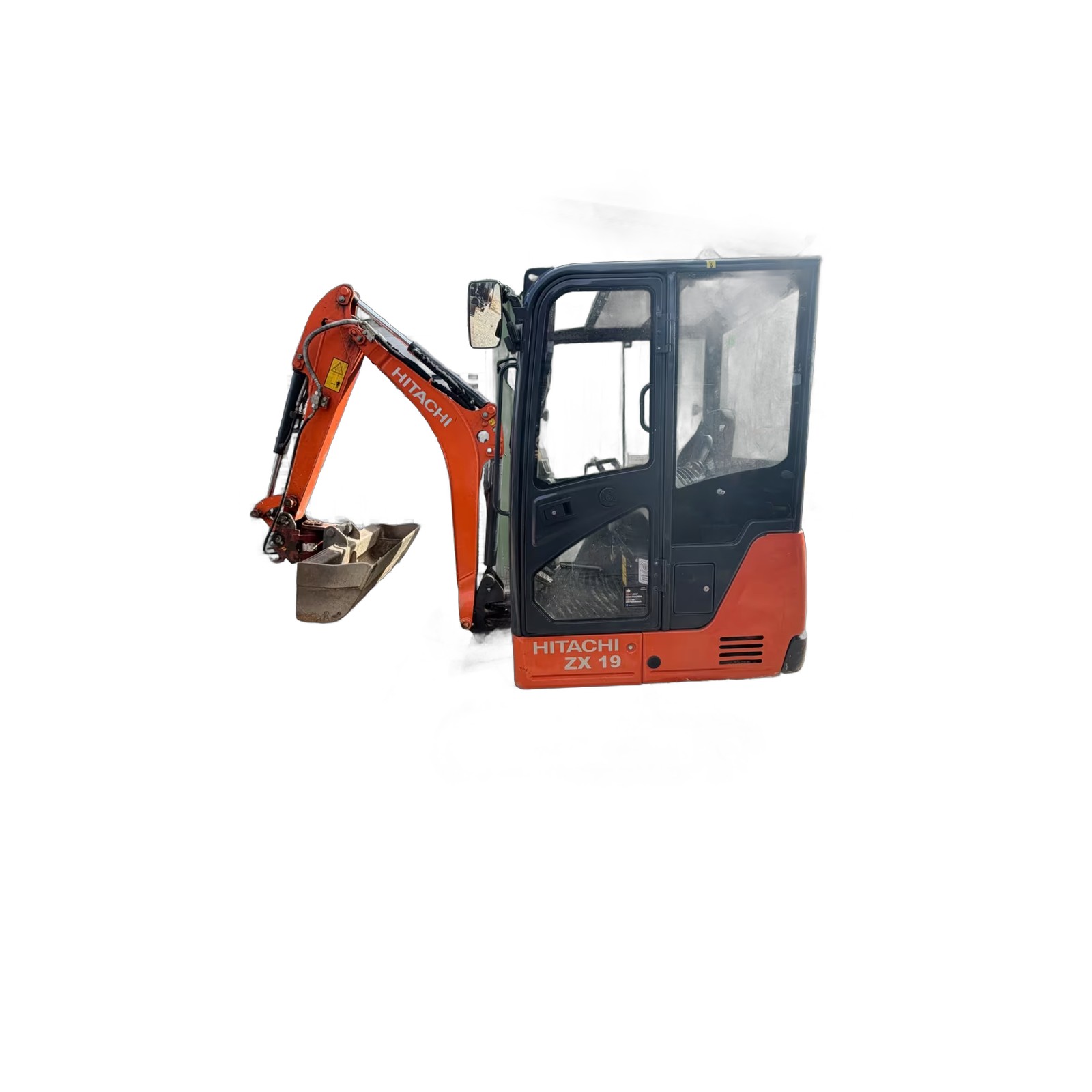Hitachi ZX19 – Mini-pelle sur chenilles – Occasion – 2019 – 2231 h – Environ 1 920 kg – Environ 11,5 kW (15,6 ch)