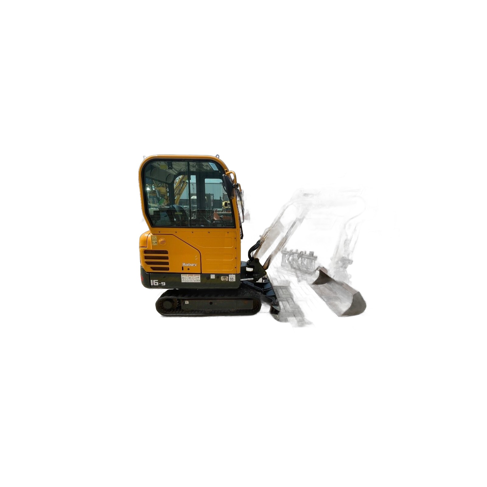 Hyundai Robex 16-9 – Mini-pelle sur chenilles – Occasion – 2015 – 1687 h – 1 820 kg 9