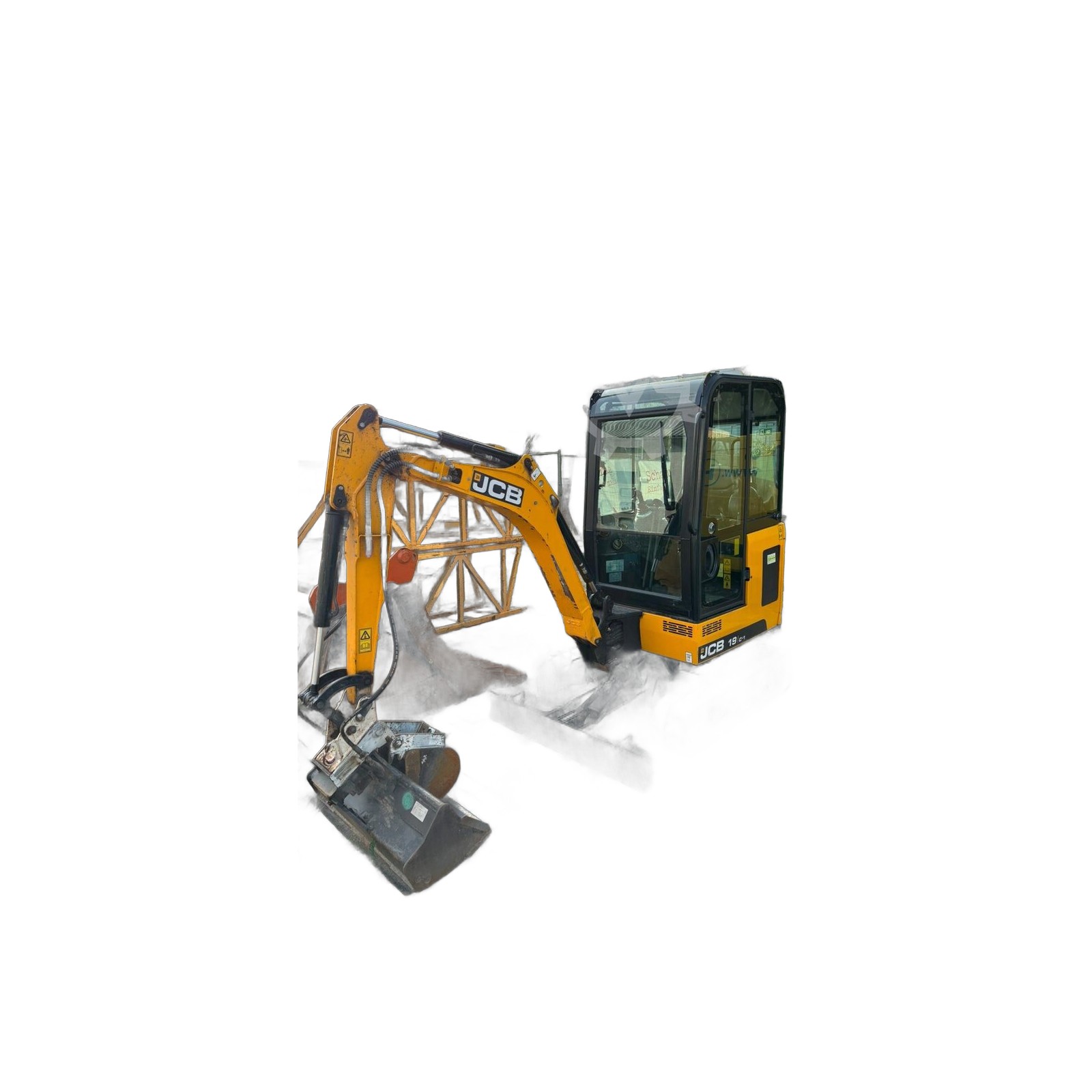 JCB 19C-1 – Mini-pelle sur chenilles – Occasion – 2023 – 455 h – 1 950 kg – 11,7 kW (15,9 ch)